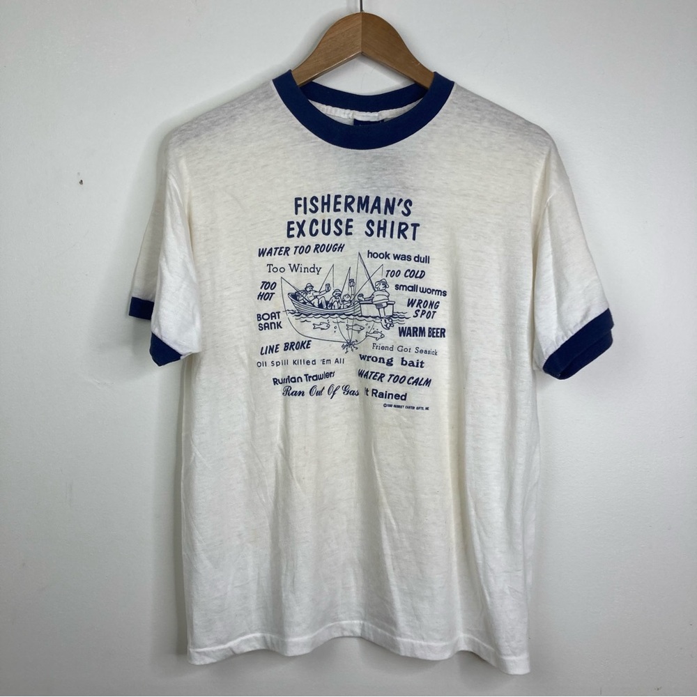 Vintage Fisherman’s Excuse Shirt Ringer Tee